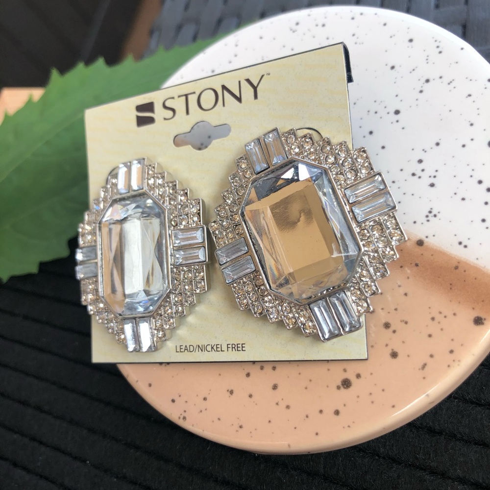 Large Rhinestone Statement Earrings